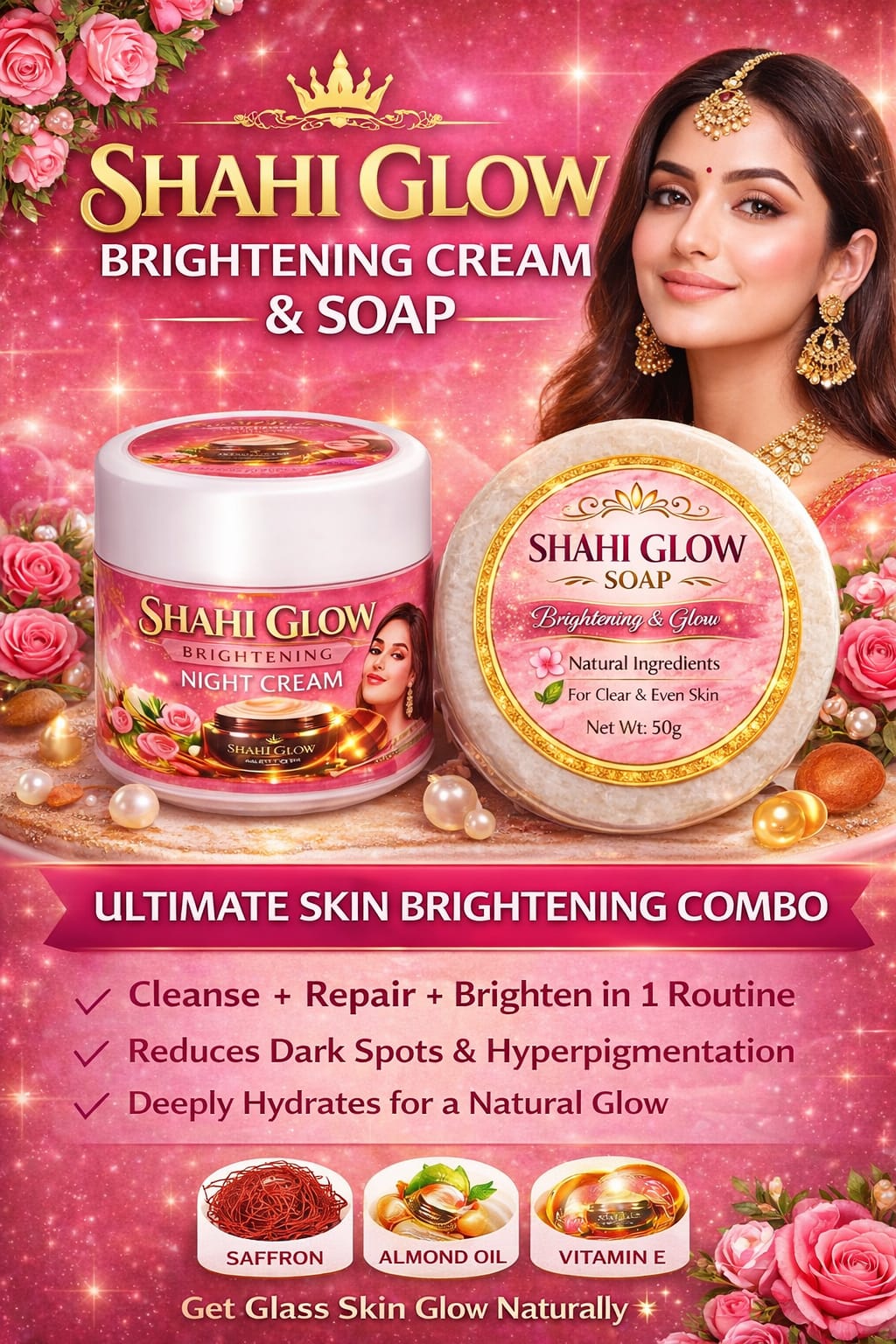 Shahi Glow Brightening Cream – Premium Skin Glow & Hydration ✨