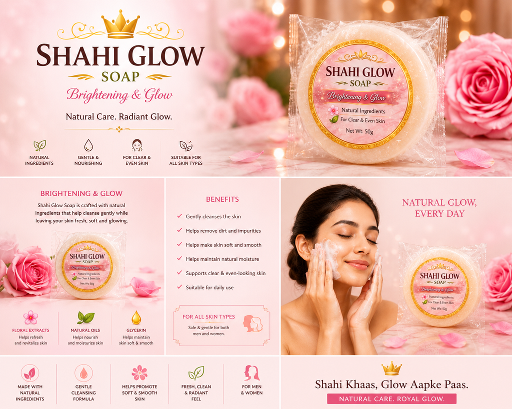 Shahi Glow Organic Brightening Soap – Tan Care & Radiant Skin ✨